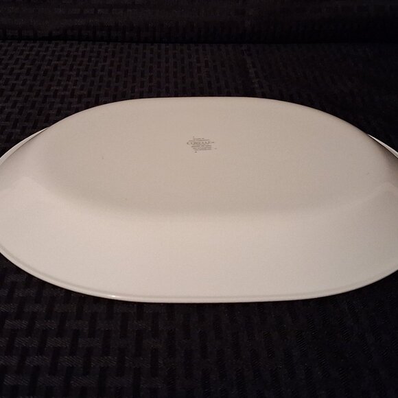 Vintage Corelle Shadow Iris Serving Plate Platter Purple Green Oval 12 1/4”x 10” - Picture 3 of 9